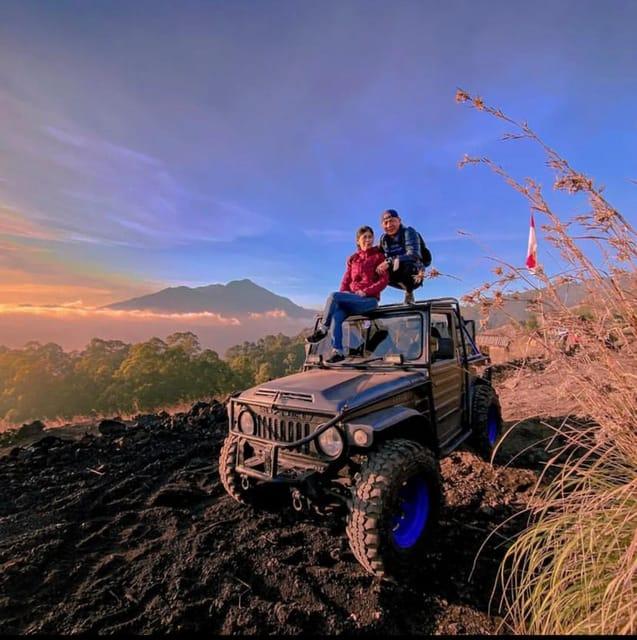 Four-wheel-drive adventure on a rugged volcanic landscape